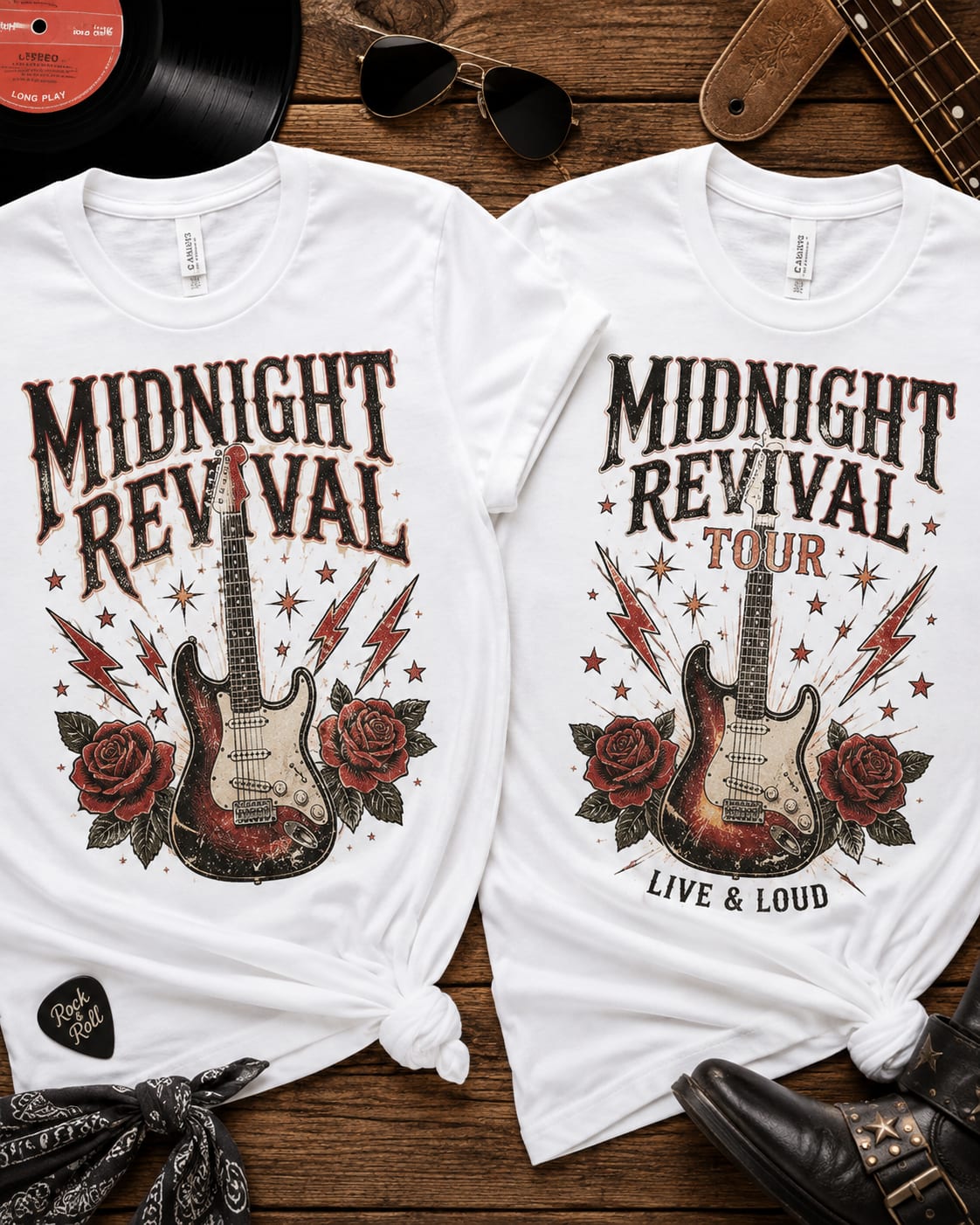 Midnight Revival rock tour shirts