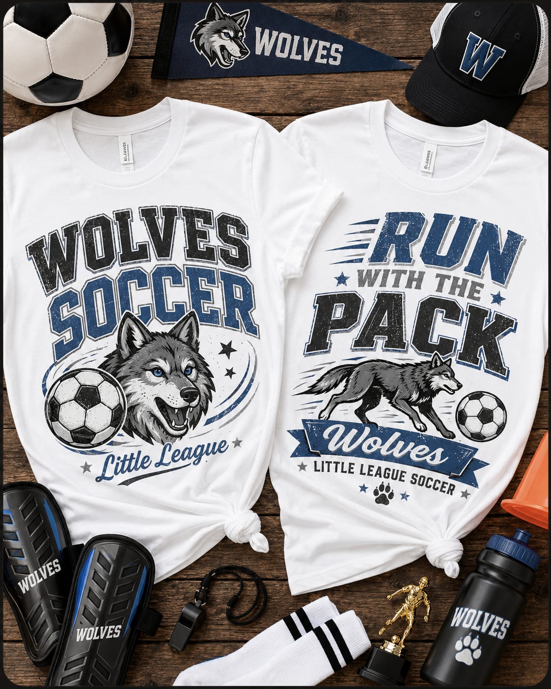 Wolves little league soccer shirts